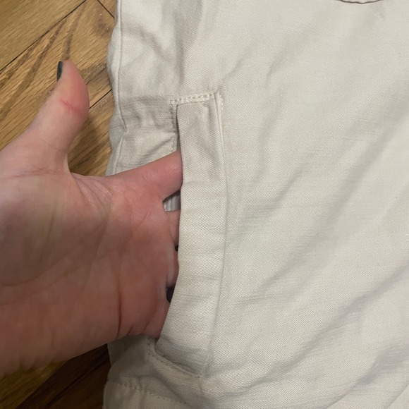 American Eagle Outfitters Men's Small Utility Jacket Shirt Cream Button Up - Picture 4 of 9